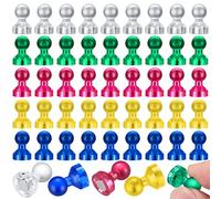 50 Pièces Aimants de Tableau Blanc Réfrigérateur, Punaises Magnétiques Fortes Couleurs, pour Tableau Affichage, Réfrigérateur, Tableau Effaçable à Sec - 11x17 mm