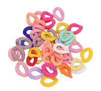 50 pièces anneaux de liaison en acrylique, connecteurs à maillons rapides givrés colorés en plastique ovales petits anneaux de maillon de chaîne en acrylique pour bijoux(Solide Couleur Mixte)