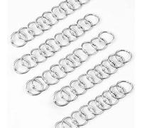 50 Pièces Anneaux de Reliure,Anneaux Articulés,Anneau Metallique,50mm Anneau Classeur Metal,Métalliques Articulés de Reliure Anneau de Rideau,Anneaux Reliure pour Le Bureau et La Maison
