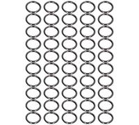 50 pièces anneaux toriques en métal 20x3mm fer galvanisé robustes durables antirouille anneaux artisanaux pour bricolage sacs vêtements colliers de chien ceintures de bagages (Argent Noir)