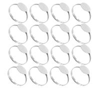 50 Pièces Apprêts de Bague Réglables, Base Plate | Bijoux DIY et Créations Personnalisées, Surface Prête à Coller, Support Stable pour Cabochons Photo