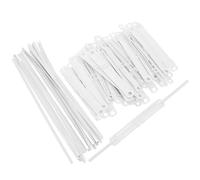 50 Pièces Attache à Feuilles Mobiles à 2 Trous en Plastique Blanc | Fixation à Griffes pour Rapports et Cahiers, Maintien Sûr, Usage Bureau et Maison, Lot Unique