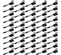 50 Pièces Attaches de Câble Adhésives Noir, Attaches de Câble en Nylon Réglables avec Embase Adhesive, Serre Cables pour Câbles D'alimentation de Bureau, Câbles de Chargement USB, Chargeurs