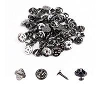 50 Pièces Attaches Papillons de Remplacemen, Papillon d'embrayage, Fermoir Papillon Pins, Fermoir Embrayage, Fermoir Papillon Epingle, Fermoir Papillon Epingle Back Remplacement