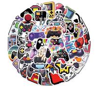 50 Pièces Autocollant pour Contrôleur de Jeu, Muraux Contrôleur Gamer, Jeu Vidéo Stickers Convient aux Enfants et Adolescents (A)