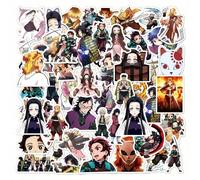 50 pièces Autocollants Aniplex officiellement sous licence Demon Slayer, autocollants Kimetsu No Yaiba anime dessin animé assortis différents pour enfants, ordinateur portable, skateboard, jouets (Kim