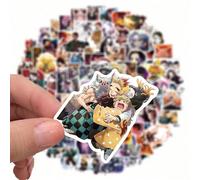 50 pièces Autocollants Aniplex officiellement sous licence du Tueur de Démons, autocollants Kimetsu No Yaiba anime dessin animé assortis différents pour enfants, ordinateur portable, skateboard, jouet