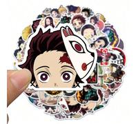 50 pièces Autocollants Aniplex sous licence officielle Demon Slayer, assortiment d'autocollants Kimetsu No Yaiba différents, autocollants de dessin animé pour enfants, ordinateur portable, planche à r