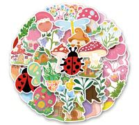 50 pièces Autocollants de fée de la forêt Autocollants vinyle esthétiques pour scrapbooking, journal, pare-chocs, planche à roulettes, bouteille d'eau, dessin animé, casque de chantier, voiture Autoco