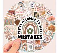 50 pièces Autocollants de graffiti anglais style bohème pour décoration personnalisée, guitare, cahier, bagages, ordinateur, moto, planche à roulettes Polychlorures de vinyle