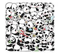 50 Pièces Autocollants Panda Cartoon, Autocollants d'expression Panda Adorables Auto-adhésifs, Décalcomanies de Panda de Dessin Animé Kawaii, Ensemble d'autocollants de Scrapbooking Panda Mignon