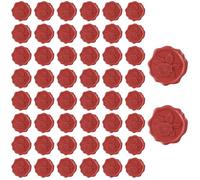 50 Pièces Autocollants Sceau à Cacheter Rose rouge, Cire a Cacheter Auto-Adhésifs, Sceau Cire Personnalisé, Cachet de Cire Autocollant Vintage pour Invitations de Mariage, Anniversaires, Noël, Fête