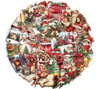 50 pièces Autocollants transparents Autocollants de Noël de dessin animé Décorations de Noël Ornements de Noël Cadeaux de Noël Autocollants esthétiques pour bouteille d'eau, Hydroflask, guitare, bagag