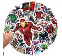 50 pièces Autocollants vinyle Avengers officiellement sous licence, version Q, héros . Décalcomanies de dessins animés imperméables, cadeaux pour bouteilles d'eau, ordinateurs portables, téléphones, v