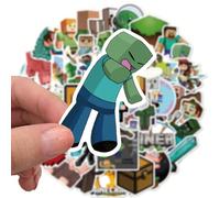 50 pièces Autocollants Vinyle Minecraft Officiellement Licenciés DIY dessin animé Minecraft Dungeons Building Game Label Haute Qualité Imperméable aux UV Résistant aux Rayures Décoration Autocollants 