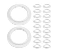 50 Pièces Bague D’adaptation en Plastique Blanc Id 4,1 MM | Anneau de Douille, Montage Simple, Stabilité Sûre, Usage Maison et Bureau, Finition Sobre