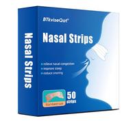 50 Pièces Bandelette Nasale Anti Ronflement, Sommeil Nasal Strips Dilatateur Nasal, Anti Ronflement Efficace Puissant Bandelettes Nasales, vous Aide à Mieux Respirer