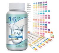 50 Pièces Bandelettes de Test pour Piscine, 16 en 1 Testeur de L'eau Potable, Analyse de la Qualité de L'eau Potable, Testeur D'eau pour Eau de Piscine et Spa