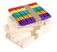 50 Pièces Bâtonnets Artisanaux en Bois, Lisses | Bords Sûrs, Surface Nette sans Écharde ni Bavure, pour Projets Scolaires, Cadres et Ateliers Créatifs