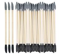 50 Pièces Bâtons de Ponçage 2 en 1, Granularité avec 150 Noir/280 Gris, Bouleau Matériel, pour la Fabrication de Modèles, Gundam, la Menuiserie et la Conception D'ongles (Bois naturel)