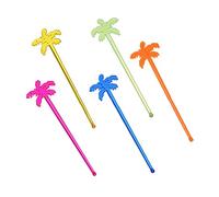 50 Pièces Bâtons De Swizzle Agitateur Coloré Agitant Touillette Cocktail Agitateurs Cocktail Décoratifs Cocotier Utilisé Dansbars,Cafés,Fêtes,Décoration Boissons Et Des Collations,Être Réutilisé