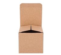 50 pièces boîte en papier kraft, 5 cm / 2 pouces boîtes cadeaux marron, boîtes cadeaux rétro pliantes avec couvercle carton artisanal emballage de vacances emballage pour