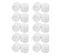 50 Pièces Bouchon de Dentifrice à Couvercle Rabattable PP Blanc | Remplacement Réutilisable, Ouverture Rapide 7,5mm et Intérieur 13,6mm, Usage Voyage et Appartement