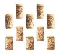 50 Pièces Bouchon de Vin en Liège, Modèle Droit Non Conique