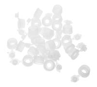 50 Pièces Bouchon Intérieur de Bouteille en PP Blanc Rond Étanche | Insertion Facile, Conservation Fraîcheur, pour Fioles et Tubes, Format de Remplacement, Usage Voyage