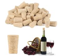 50 Pièces Bouchons en Liège Naturel, Conique pour Bouteille de Vin, 22 * 16 * 35mm