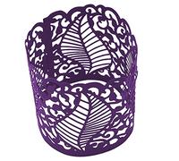 50 Pièces Bougies Chauffe-plat LED avec Abat-jour Enveloppant Support pour Centres de Table Votifs Mariage Anniversaire Fête Baby Shower Ensemble (Violet)