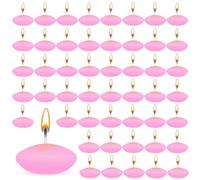 50 Pièces Bougies Flottantes, Pas de Parfum Bougies Flottantes, Décorer Bougie Flottante, pour Piscine de Mariage, Baignoire de la Saint-Valentin, Dîner, Décoration de Noël (Rose)
