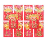50 Pièces Bourses Rouges du Nouvel An, Année du Dragon, Papier | Cartes Présent et Petits Bijoux, Ouverture Facile, Motifs Délicats, Fêtes de Mariage, Hôtes