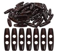 50 Pièces Bouton de Corne Vintage en Acrylique, Café 39 MM | Fermeture à Bascule Sécurisée, Style Minimaliste Classique, Lot pour Vêtement, Usage Quotidien