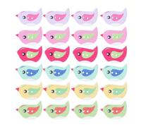50 Pièces Bouton en Bois Oiseau Coloré, Décoratif | Ne Blesse Pas la Main, Ne Coupe Pas le Fil, Boutonnière à Point Main, Usage Polyvalent