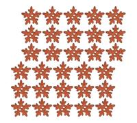 50 Pièces Boutons en Bois Marron de Flocon, Ambiance Noël | Décoration Polyvalente Réutilisable, Finition Bois Brut, pour Scrapbooking, Couture, Papier, Carnets et Ornements D’arbre