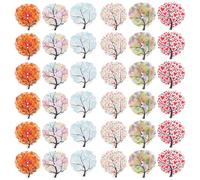 50 Pièces Boutons en Bois Motif Arbre à Deux Trous pour Vêtements | Remplacement Rapide, Projets Faits Main, pour Costumes et Cardigans, Quantité Suffisante, Usage Quotidien