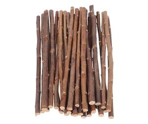50 Pièces Branches en Bois Rustiques, et Couronnes | Bois Couleur Café, Léger et Facile à Manipuler, pour Enseignants, Loisirs Créatifs, Devoirs Scolaires