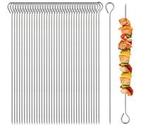 50 Pièces Brochettes pour Barbecue, 15 cm Pic a Brochette, Pique a Brochette, Brochettes à Viande en Acier Inoxydable, BBQ Brochettes, Brochette Réutilisables, pour Barbecue, Viande, Légumes