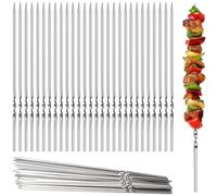 50 Pièces Brochettes pour Barbecue, 30 cm Brochettes à Viande en Acier Inoxydable, Pic a Brochette, Pique a Brochette, BBQ Brochettes, Brochette Réutilisables, pour Barbecue, Viande, Légumes
