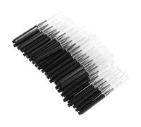 50 Pièces Brosse de nettoyage interdentaire porte-brosse à dents Mason Jar spoolies pour sourcils mini brosse à sourcils petite brosse à sourcils -dents Acier inoxydable Noir