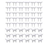 50 Pièces Cache-prise, pour Prises Américaines | Plastique ABS Blanc, Retrait Facile par Adulte, pour Deux et Trois Broches, Chambre Bébé et Crèche