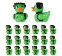 50 Pièces Canards Monstres Verts d'halloween, Mini Canards en Résine Vert Style Jouets Fête Décoration de Bureau Thématique Halloween pour Fournitures de Fête Intérieur Extérieur