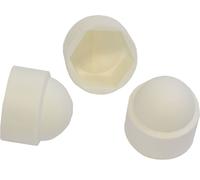 50 pièces capuchon de protection hexagonal M10 - ouverture de clé 17mm, couleur blanche - capuchon de protection