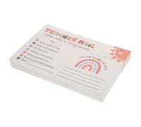 50 Pièces Cartes D’encouragement Arc-en-ciel pour Messages | Papier, Surface Lisse, Grand Espace D’écriture, Récompense du Comportement, Communication Facile les Familles