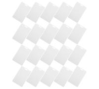 50 Pièces Cartes D’identité Vierges en PVC Blanc, Double Face | Surface Blanche Lisse, Fente Prépercée Verticale, Usage Bureau et Gestion des Invités, pour Badges