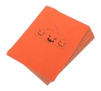 50 Pièces Cartes de Placement Rustiques Citrouille | Papier Nacré Orange, Motif Citrouille Unique, Faciles à Personnaliser, pour Table et Réception