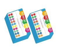 50 Pièces Cartes de Récompense Perforées Dessin Animé, Papier | Usage Multiple en Classe, pour Motiver et Récompenser les Élèves, Format Pratique, Style Adorable
