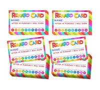 50 Pièces Cartes de Récompense Perforées, Papier Couché | Outil Motivant, Aide à Gestion Scolaire, pour Devoirs et Réussites, Usage Maison ou Salle