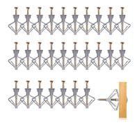 50 Pièces Chevilles pour Plaques de Plâtre, Cheville Brique Creuse, Chevilles à Expansion pour Mur Creux, Fixations pour Plaques de Plâtre, pour Installation Murale en Plaque de Plâtre